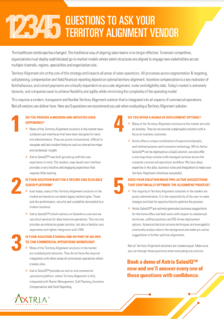 Download Guide 5 Questions for Your Territory Alignment Vendor
