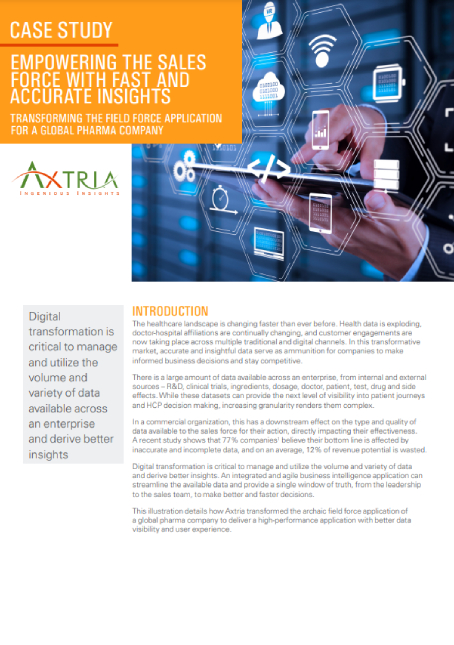Download Case Study for Empowering The Sales Force With Fast And Accurate Insights