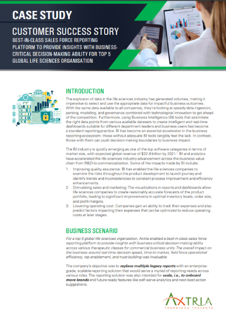 Download Case Study - Sales Force Reporting Platform for Life Sciences