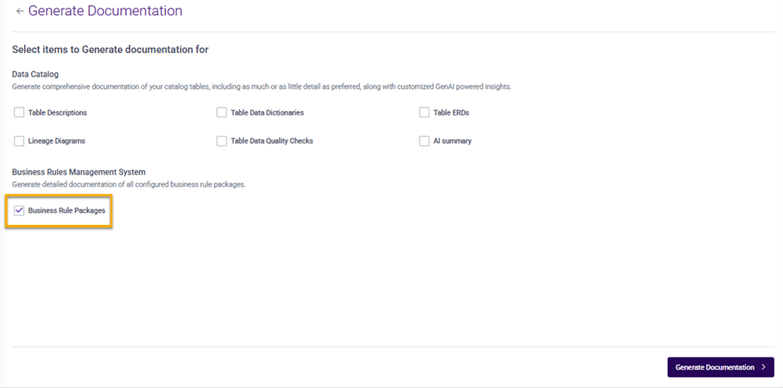 Fig.6 - Auto documentation in BRMS