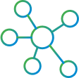 interconnected nodes representing connected intelligence