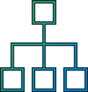 line art showing interconnected blocks