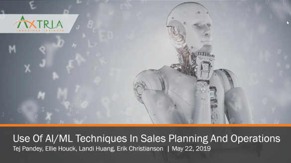 Use Of AI/ML Techniques In Sales Planning And Operations