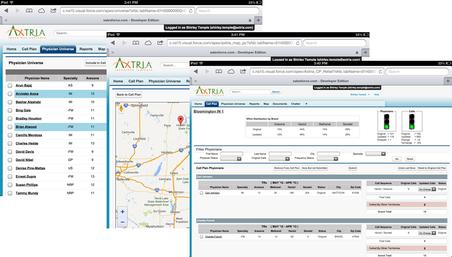 Call Plan View - Call Planning